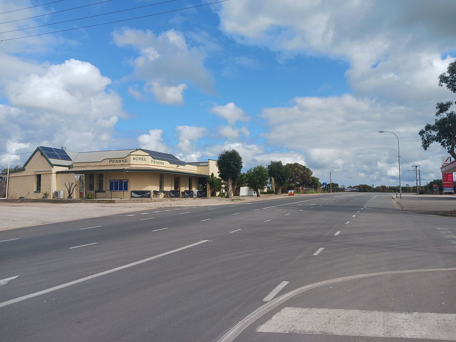 The Eyre Highway at Penong, South Australia, July 2026